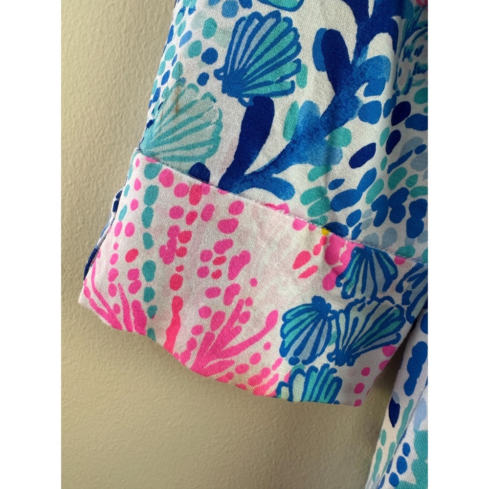 Lilly Pulitzer Beverlynn Dress Resort White Sway With Me Pink Blue Small *Flawed - Picture 6 of 16